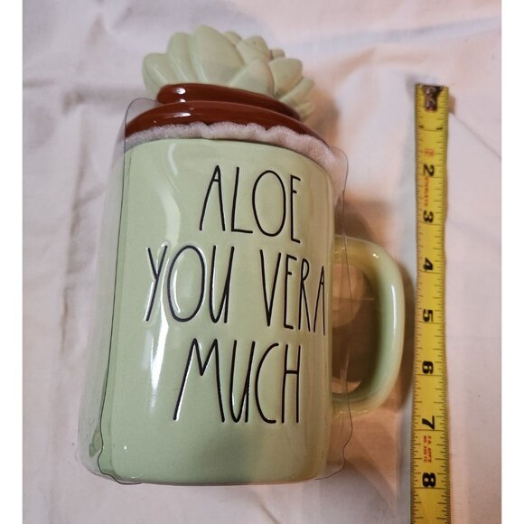 Rae Dunn Mug Aloe You Vera Much Succulent gift Love message coffee cup - Picture 5 of 6